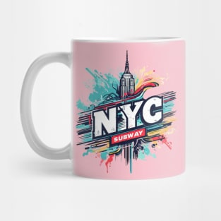 New York Subway color splash Mug